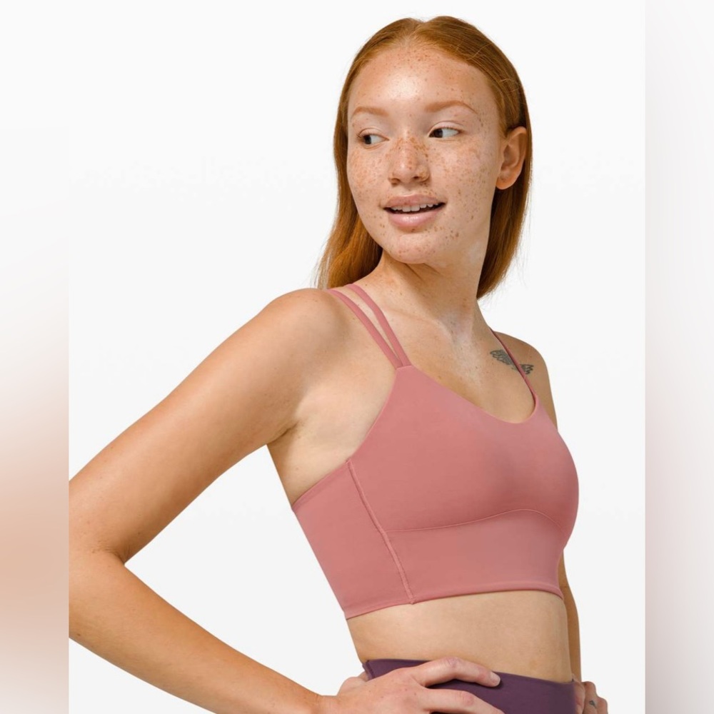 SIZE 6 Lululemon Like a Cloud Bra Long Line *Light Support, B/C Cup SPICED CHAI
